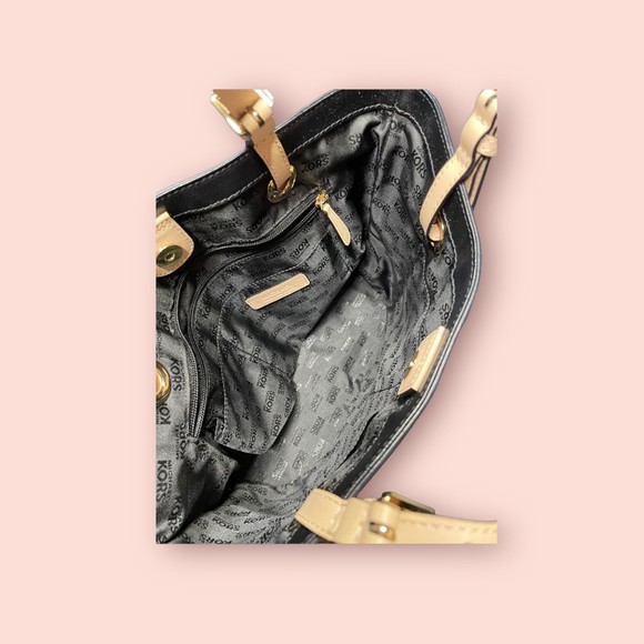 Michael Kors Medium Black Leather Tote - Picture 5 of 5